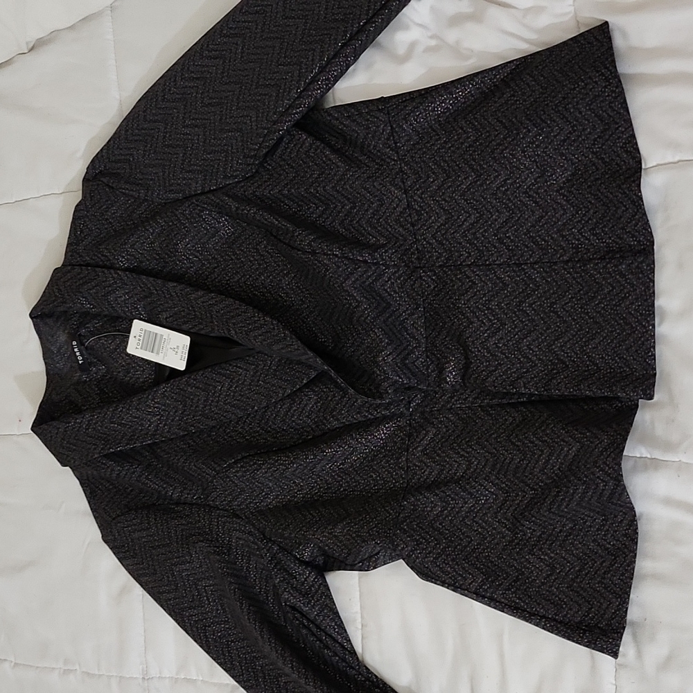 Torrid Chevron LS Peplum Blazer